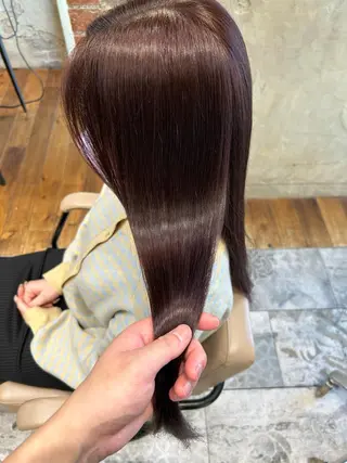 セミロング カラー パーマ 新宿✨顔周りカット 韓国ヘア/坂本亜裟海のヘアスタイル