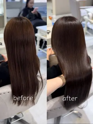 ロング 神戸で縮毛矯正/髪質 改善/お任せくださいのヘアスタイル