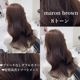 カラー 🤍ブリーチなし ブラウンhimi🤍のヘアスタイル