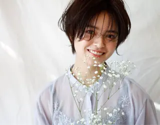 ショート 顔周りデザイン/ ママ美容師/濱ほのかのヘアスタイル