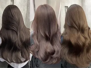 カラー 🫧いお/透明感艶 カラー/縮毛矯正🫧のヘアスタイル