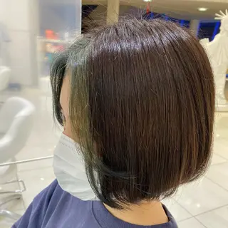ショート カラー スパイラル波巻き パーマ井本汰壱のヘアスタイル