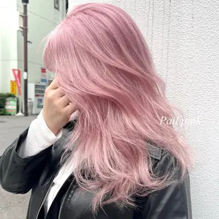 セミロング カラー シールエクステ特化 ハイトーン、NANAのヘアスタイル
