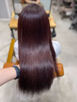 ロング カラー 髪質改善/堀江 ケアカラーtoshiのヘアスタイル