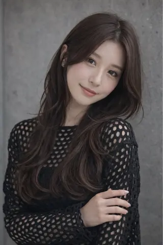 ロング 恵比寿韓国レイヤー× 艶透明感カラー大場のヘアスタイル