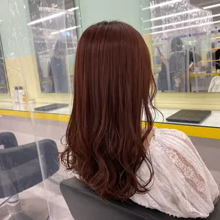 セミロング カラー ヘアアレンジ mai🍑暖色カラー /レイヤー💖のヘアスタイル