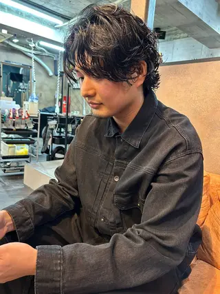 ミディアム パーマ メンズ kazuki iconのヘアスタイル