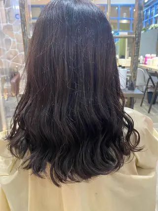 セミロング カラー くせ毛多毛特化 高橋　淳のヘアスタイル