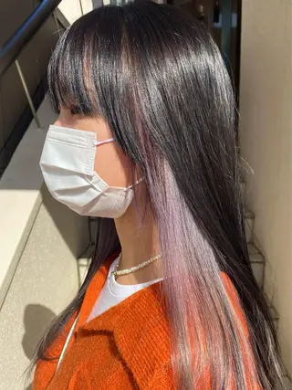 ロング カラー ambellir 山本伽椰のヘアスタイル