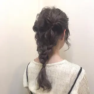 ロング カラー ヘアアレンジ 中野 ゆかのヘアスタイル