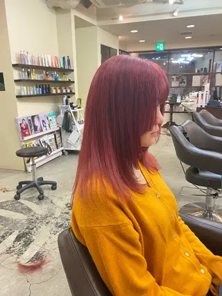 セミロング カラー ウチダ ユウヤのヘアスタイル