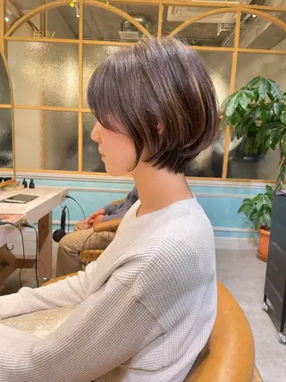 ショート 縮毛矯正 髪質改善 韓国風レイヤー 吉田のヘアスタイル
