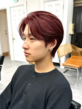 カラー メンズ シャドウパーマ/ 波巻パーマYu-Kiのヘアスタイル