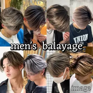 ミディアム カラー メンズ ミルボンAujua認定サロン Ria  OSAKA 梅田所属・メンズ特化/ マンツーマン/Ryuのヘアスタイル