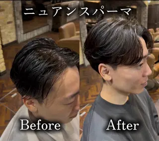 ショート 曲がる縮毛 フェザー ニュアンス  佐々木のヘアスタイル