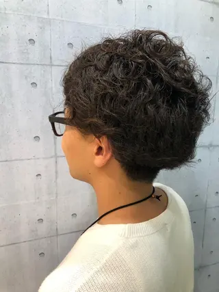 ミディアム パーマ メンズ 北脇 健治のヘアスタイル