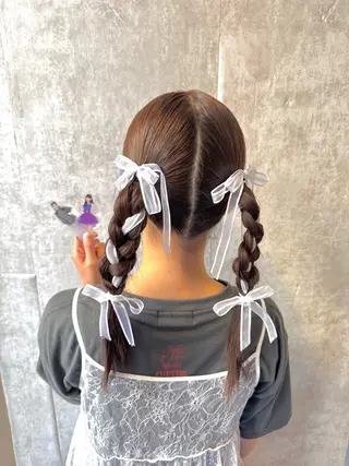 セミロング ヘアアレンジ ヘアメ🎀推しカラー 🥣横浜/しほ🧸のヘアスタイル