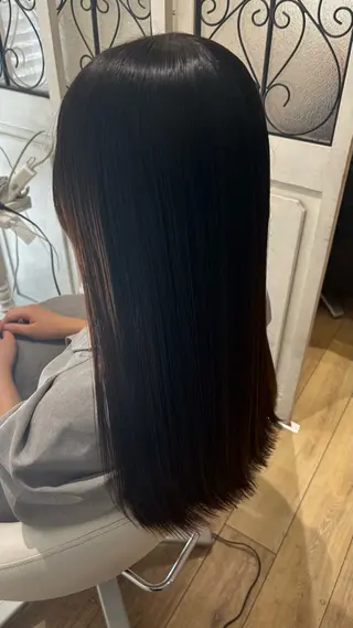 ロング カラー 似合わせ 顔周りYUUGAのヘアスタイル