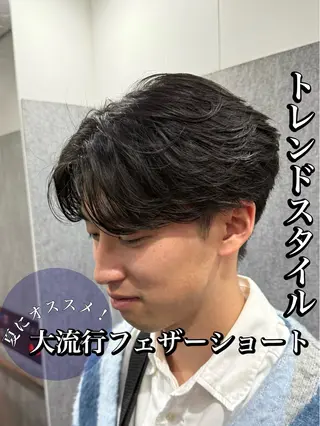 ショート メンズ Hikaru艶カラー /メンズカットのヘアスタイル