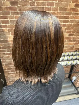 ミディアム カラー パーマ ヘアアレンジ メンズ キッズ ネイル マツエク・マツパ アイブロウ times salon名駅所属・久木原 ゆりのヘアスタイル