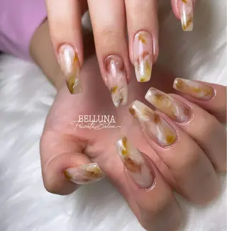 ロング ネイル BELLUNA Mizuki❤︎のネイルデザイン