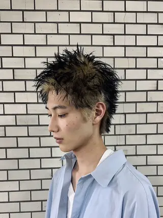 ショート カラー メンズ メンズパーマ 新宿 yudaiのヘアスタイル