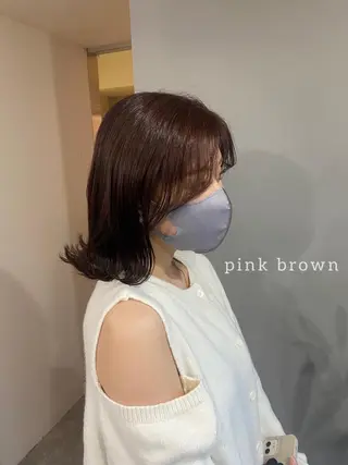 ミディアム カラー ヘアアレンジ ボブ /ニュアンス/ satomi🧸💖のヘアスタイル