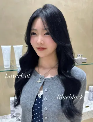 ロング カラー 🍓韓国ヘア レイヤ ーカット🍓笠原 葵のヘアスタイル