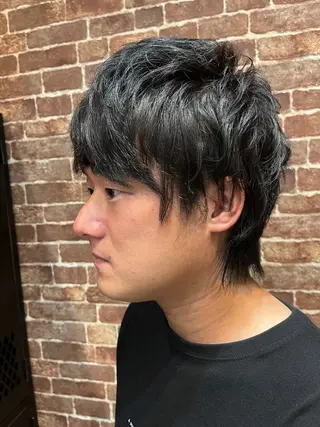 ショート カラー パーマ ヘアアレンジ メンズ キッズ 久木原 ゆりのヘアスタイル