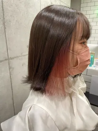 ミディアム カラー ✂︎newi池袋✂︎ 長谷川寛のヘアスタイル
