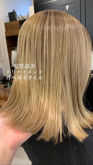 ミディアム カラー 似合わせカラー/艶 髪質改善/ヨシザキのヘアスタイル