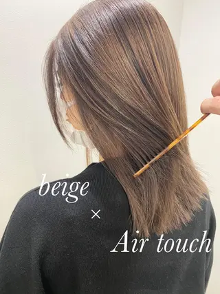 セミロング カラー opus 店長大和 レイヤー/赤み消しのヘアスタイル