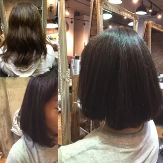 ミディアム クラッチムク博多小川 旭のヘアスタイル