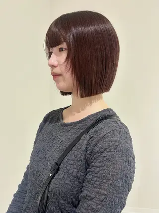ショート カラー 👔ボブ﹨髪質改善 ストレート🩳ももかのヘアスタイル