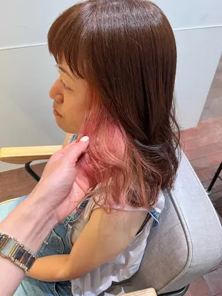 セミロング マンツーマン 縮毛矯正/マユコのヘアスタイル