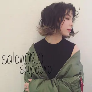 ミディアム カラー 池田 真由美のヘアスタイル