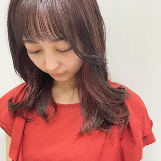セミロング カラー 狩野 羅夢のヘアスタイル