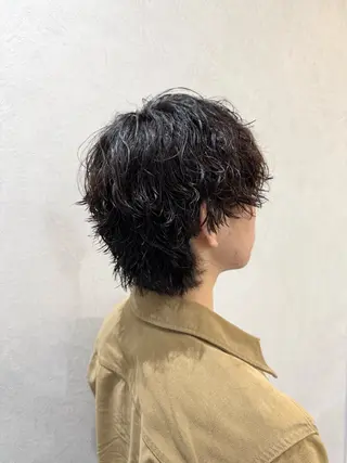 パーマ メンズ ハイトーン/外国人風 カラー/メンズパーマのヘアスタイル