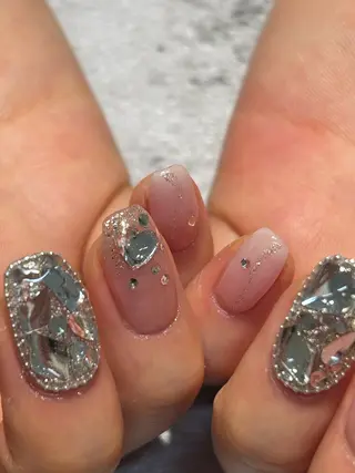 ネイル mellow:ｸﾙﾐ ﹡˖˟༝🎀˖˟ ༝のネイルデザイン