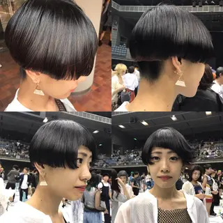 ショート カラー ✂︎ショート、ボブ、 レイヤー🩵YUMIのヘアスタイル