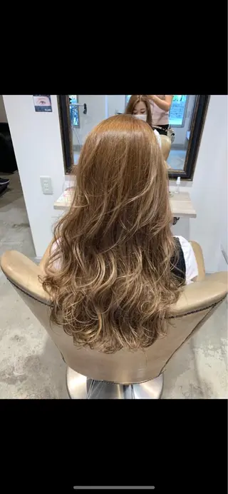 ロング カラー パーマ ヘアアレンジ メンズ キッズ ネイル マツエク・マツパ 韓国♡ハイライト ♡YURIのヘアスタイル