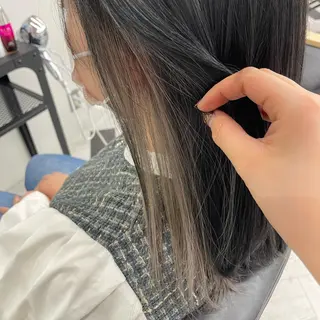 ミディアム カラー パーマ ヘアアレンジ メンズ キッズ ネイル マツエク・マツパ アイブロウ mona/ ストレートスタイル✨のヘアスタイル