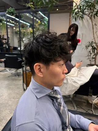 パーマ メンズ 川口開世 short cutのヘアスタイル
