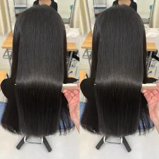 セミロング カラー ヘアアレンジ 髪質改善🩵縮毛矯正 代々木/木下のヘアスタイル