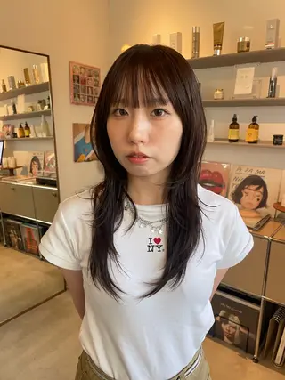 セミロング HITOMI 福岡パーマのヘアスタイル