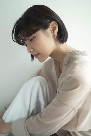 ショート カラー 京都大人女性ショート 徒歩1分/秋山のヘアスタイル