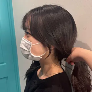 セミロング 韓国ヘア AINA🐱のヘアスタイル