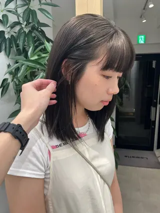 ミディアム カラー 赤み消しカラー/ ナチュラル/トモキのヘアスタイル