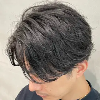 ミディアム パーマ ヘアアレンジ メンズ fifth 石川 凪のヘアスタイル
