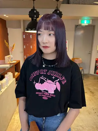 ミディアム カラー 🩷ハイトーン透明感 レイヤー🩷ユリカのヘアスタイル